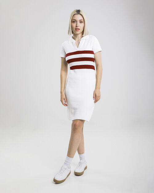 Vestido Midi Cuello Polo